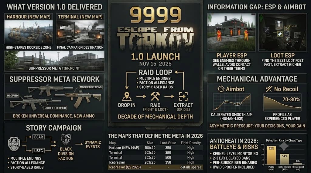 Escape from Tarkov in 2026: What Changed After 1.0 and Why Cheats Still Matter