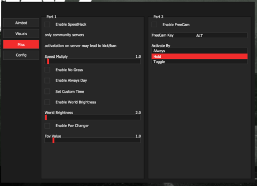 exory dayz cheats menu 3