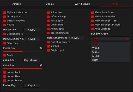 ko rust cheats misc