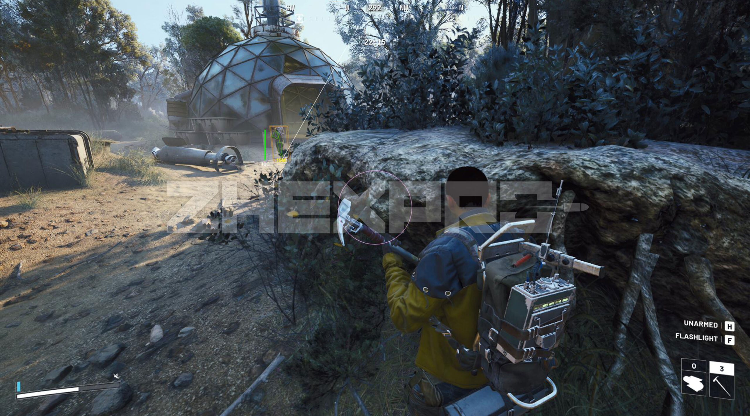 Arc Raiders ESP in game – ZhexCheats Arc Raiders ESP in game screenshot showing enemies and loot highlights by ZhexCheats